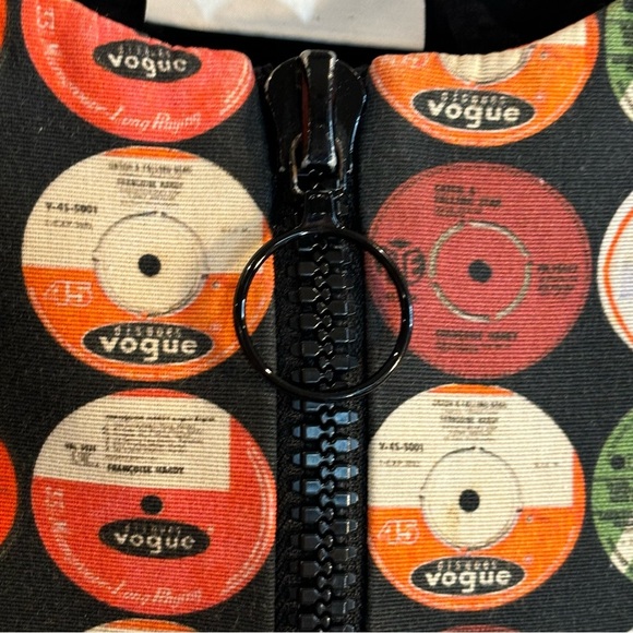 AKRIS PUNTO Sz 14 Blazer Jacket Polka Dot Pattern Partly Lined 100% Cotton - Picture 3 of 10